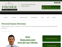 Tablet Screenshot of fisherinjurylawyers.com